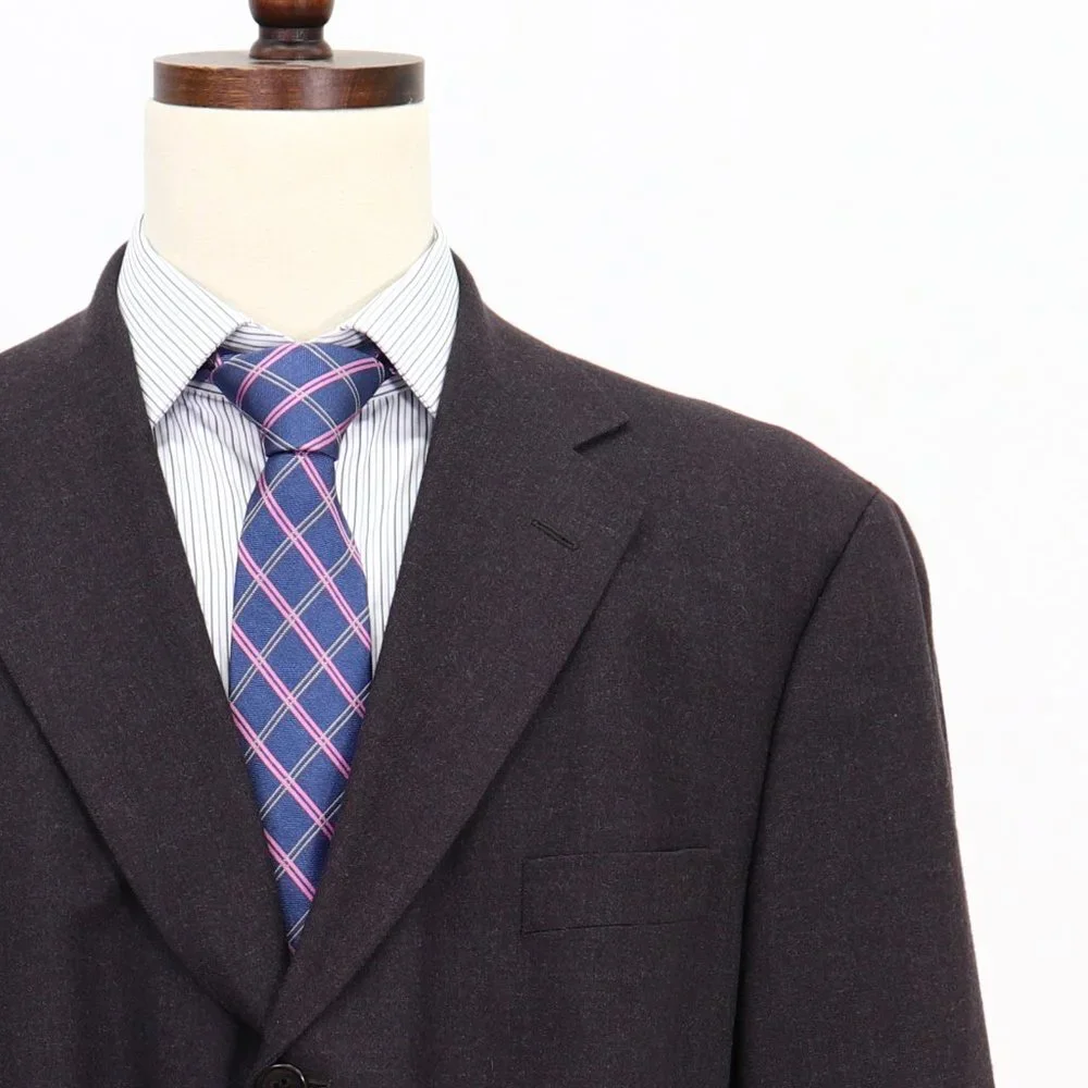 Brooks Brothers 46L Gray Solid 3-Button Sport Coat Blazer Jacket V021